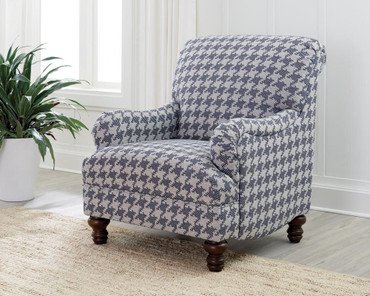 Glenn Upholstered English Arm Accent Chair Blue / CS-903093