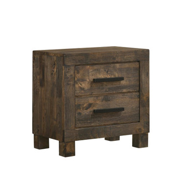 Woodmont 2-drawer Nightstand Rustic Golden Brown / CS-222632