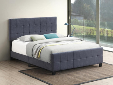 Fairfield Upholstered Queen Panel Bed Dark Grey / CS-305953Q