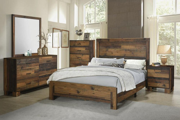 Sidney 4-piece Queen Bedroom Set Rustic Pine / CS-223141Q-S4