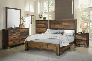 Sidney 5-piece Eastern King Bedroom Set Rustic Pine / CS-223141KE-S5