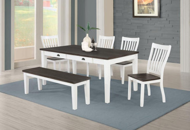 Kingman 6-piece Rectangular Dining Set Espresso and White / CS-109541-S6