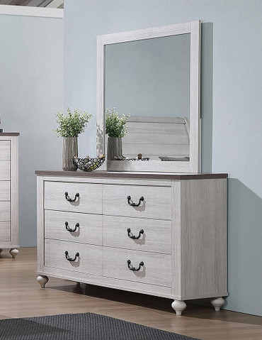 Stillwood Rectangle Dresser Mirror Vintage Linen / CS-223284