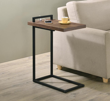 Maxwell C-shaped Accent Table with USB Charging Port / CS-931127