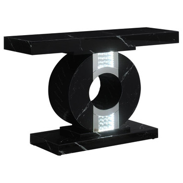Geometric Console Table with LED Lighting Black / CS-953480
