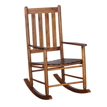 Annie Slat Back Wooden Rocking Chair Golden Brown / CS-609457