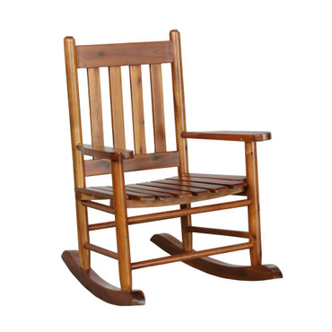 Annie Slat Back Solid Wood Kids Rocking Chair Golden Brown / CS-609452