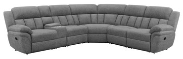 Bahrain 6-piece Upholstered Motion Sectional Charcoal / CS-609540