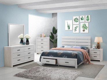 Brantford 4-piece Eastern King Bedroom Set Coastal White / CS-207050KE-S4