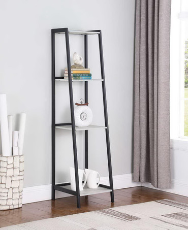 Pinckard 69-inch 4-shelf Bookshelf Grey Stone and Black / CS-805802