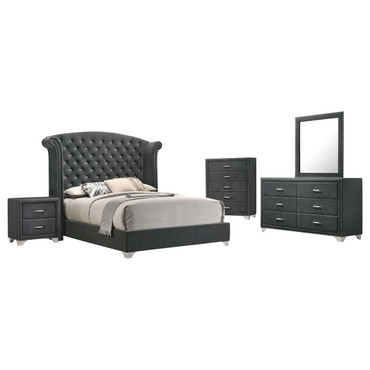 Melody 5-piece California King Bedroom Set Grey / CS-223381KW-S5