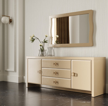 Modrest Ivarson - Champagne Crocodile Glam Mirror / VGUN-AW422-122-CHA