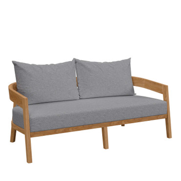 Brisbane Teak Wood Outdoor Patio Loveseat / EEI-5601