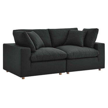 Commix 2 Piece Down Filled Overstuffed Sectional Sofa Set / EEI-3354