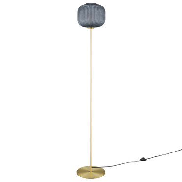 Reprise Glass Sphere Glass and Metal Floor Lamp / EEI-5623