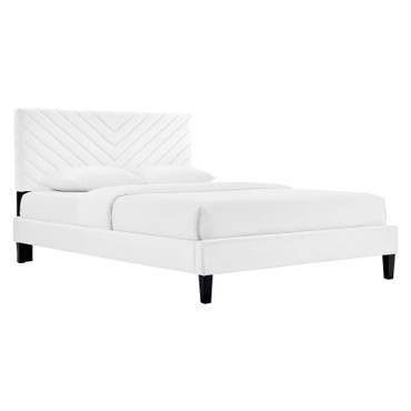 Roxanne Performance Velvet Full Platform Bed / MOD-7038