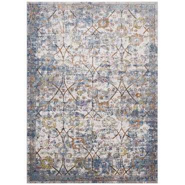 Minu Distressed Floral Lattice 8x10 Area Rug / R-1091-810