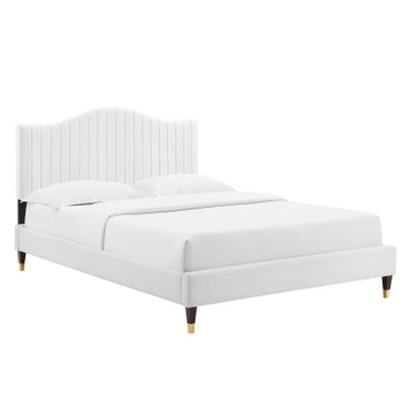 Juniper Channel Tufted Performance Velvet King Platform Bed / MOD-6749