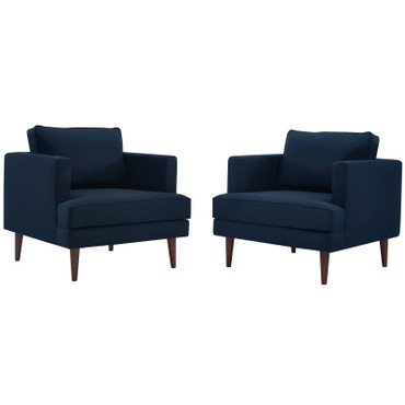 Agile Upholstered Fabric Armchair Set of 2 / EEI-4079