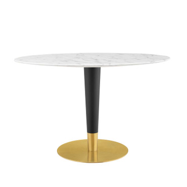 Zinque 48" Oval Artificial Marble Dining Table / EEI-5143