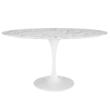 Lippa 60" Oval Artificial Marble Dining Table / EEI-1135