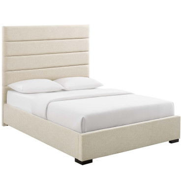 Genevieve Queen Upholstered Fabric Platform Bed / MOD-6049