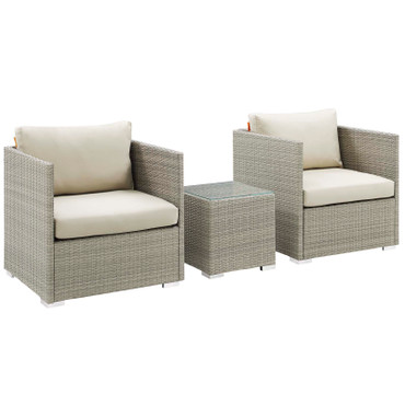 Repose 3 Piece Outdoor Patio Sunbrella® Sectional Set / EEI-3007