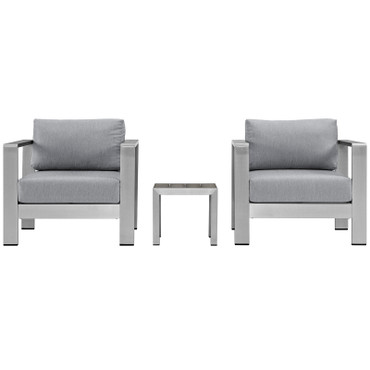 Shore 3 Piece Outdoor Patio Aluminum Set / EEI-2599