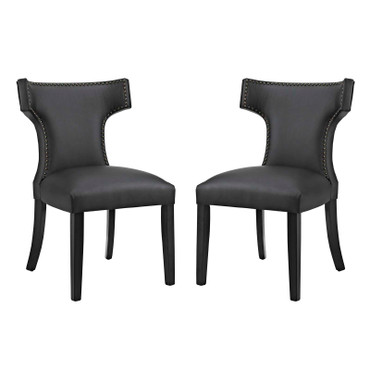 Curve Dining Side Chair Vinyl Set of 2 / EEI-2740