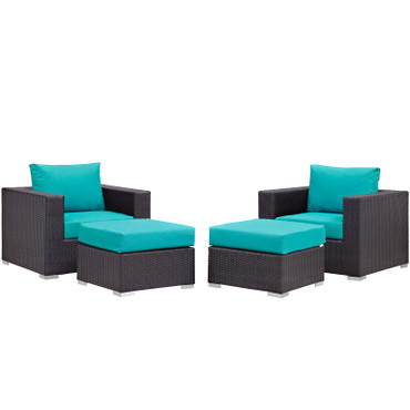 Convene 4 Piece Outdoor Patio Sectional Set / EEI-2202