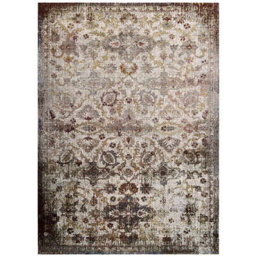 Success Kaede Distressed Vintage Floral Moroccan Trellis 8x10 Area Rug / R-1161-810