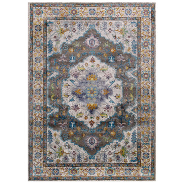 Success Anisah Distressed Floral Vintage Medallion 4x6 Area Rug / R-1163-46