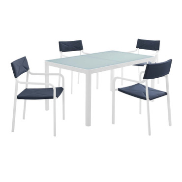 Raleigh 5 Piece Outdoor Patio Aluminum Dining Set / EEI-3796