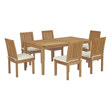 Marina 7 Piece Outdoor Patio Teak Dining Set / EEI-3294