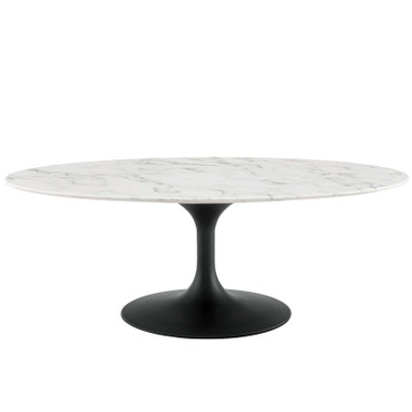 Lippa 48" Oval Artificial Marble Coffee Table / EEI-3537