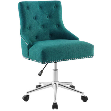 Regent Tufted Button Swivel Upholstered Fabric Office Chair / EEI-3609