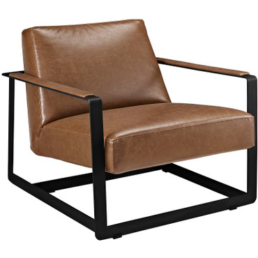 Seg Vegan Leather Accent Chair / EEI-2075