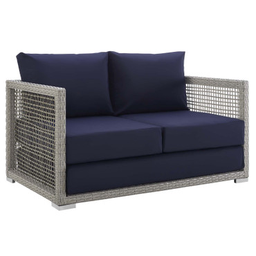 Aura Outdoor Patio Wicker Rattan Loveseat / EEI-2924