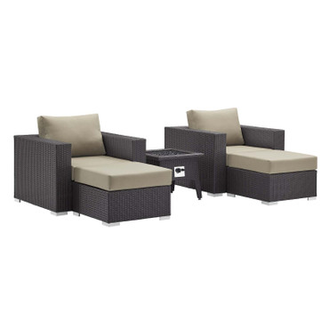 Convene 5 Piece Set Outdoor Patio with Fire Pit / EEI-3726