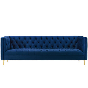 Delight Tufted Button Performance Velvet Sofa / EEI-3455