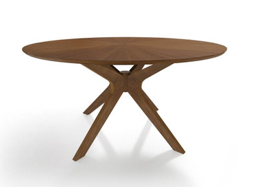 Modrest Prospect - Modern 47" Round Walnut Dining Table / VGMAMIT-5276-3