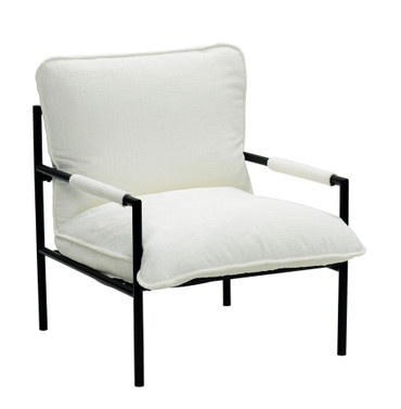 Modrest Calumet - Modern White Accent Chair / VGFH-359616-WB-DC