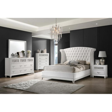 Barzini 5-piece Queen Bedroom Set White / CS-300843Q-S5