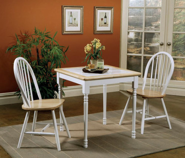 Carlene 5-piece Square Windsor Dining Table Set White / CS-4191-S5