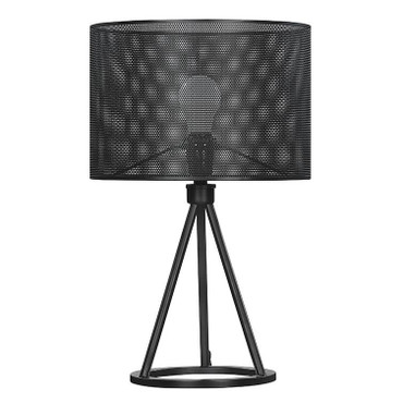 Chapin 19-inch Metal Mesh Drum Shade Table Lamp Black / CS-923300