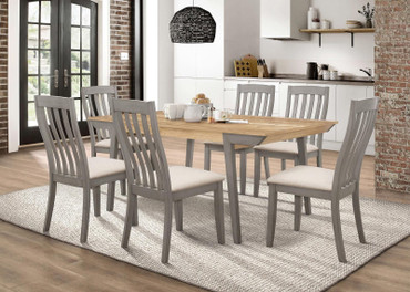 Nogales 7-piece Rectangular Dining Table Set Coastal Grey / CS-109811-S7