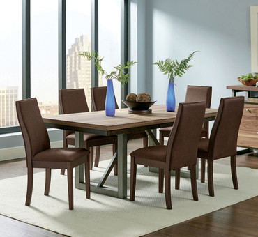 Spring Creek 7-piece Rectangular Dining Table Set Chocolate / CS-106581-S7