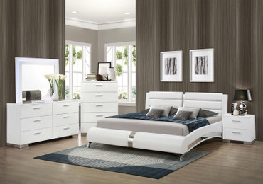 Jeremaine 5-piece Eastern King Bedroom Set White / CS-300345KE-S5L