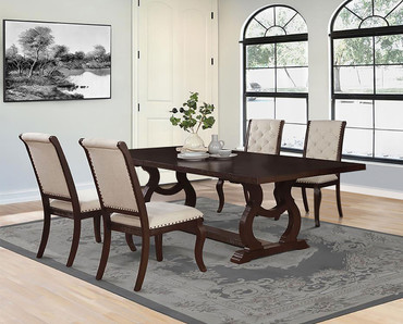 Brockway 5-piece Extension Leaf Dining Set Antique Java / CS-110311-S5