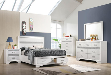 Miranda 5-piece Full Bedroom Set White / CS-205111F-S5
